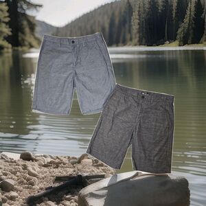 2 Pair Of Hurley Dri-FIT Breathe 21" Outseam Shorts Sz 32 Black & Obsidian